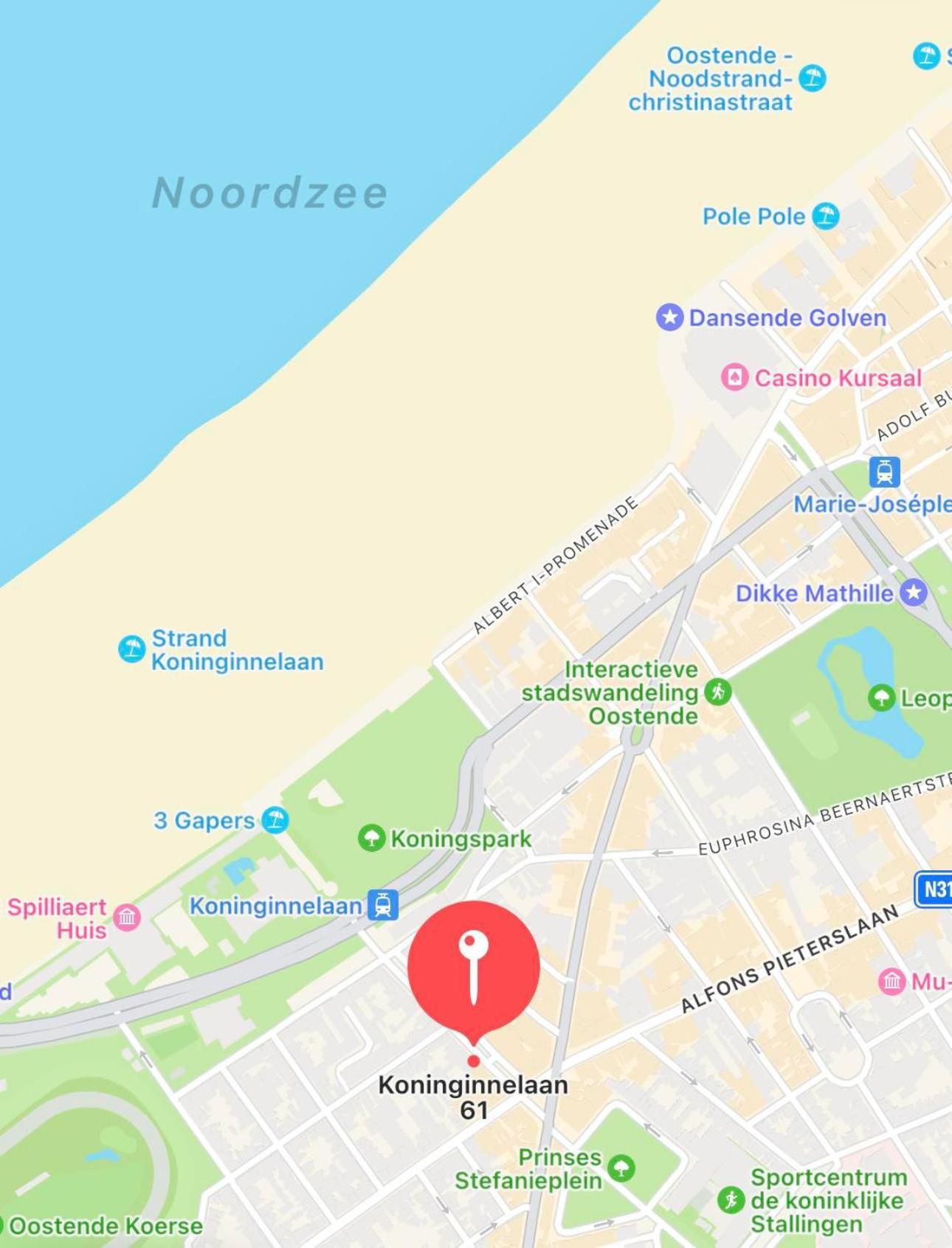 Studio F - 2 Personen - Op 250M Van De Zee 오스텐드 외부 사진